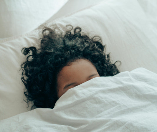 black woman with cover until her forehead